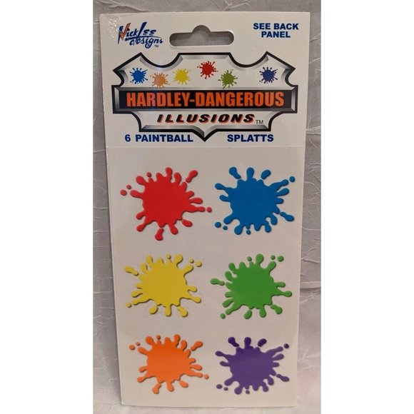 NWT Stickers Paintball Splatts Car Decals Hardley Dangerous Colorful Odd 2003 - Picture 7 of 9